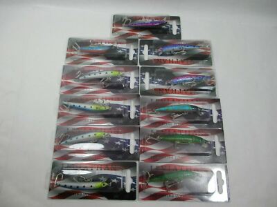 11 Piece Lot 3'' Minnow-Style Jerkbait Slender Crankbait Leviathan USA Pro Lures