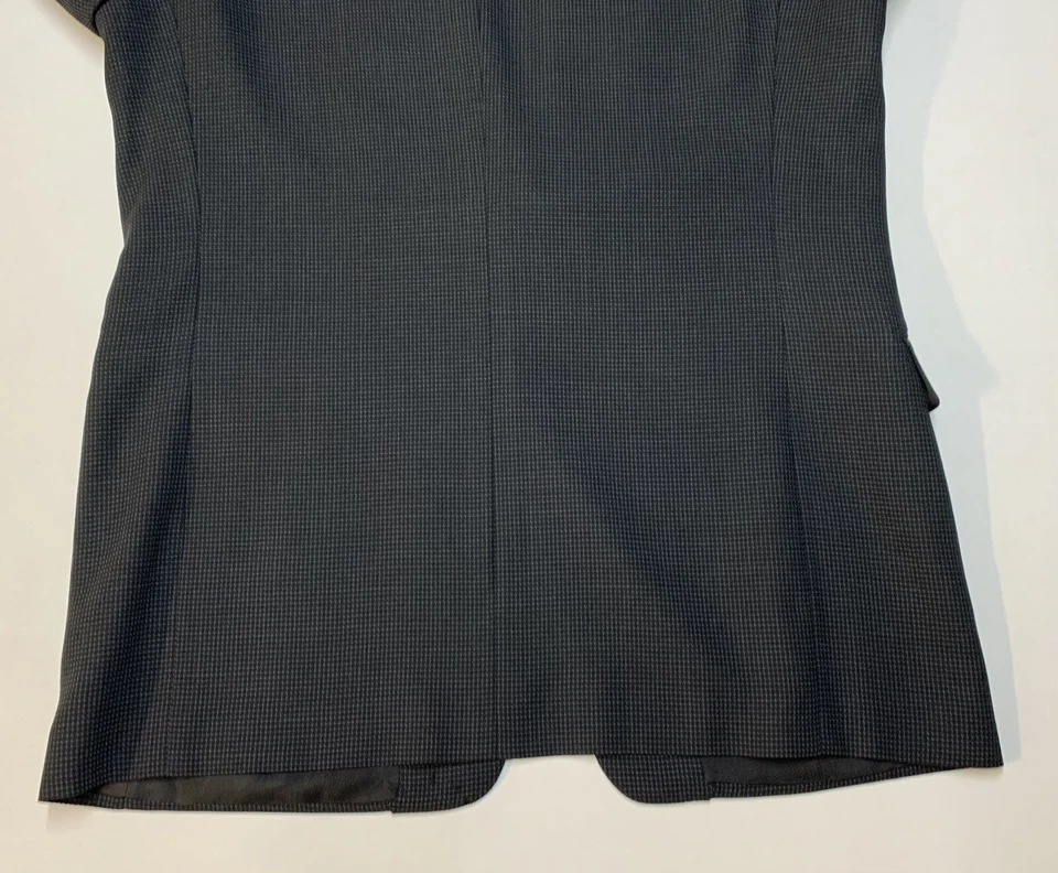 Abrigo Deportivo Pal Zileri 100% Lana Talla 42L (EU 54L) Negro Cuadros Sutiles Hecho en Italia Foto 3 de 4