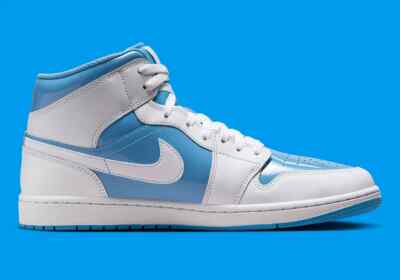 七分袖　off-white× mid-Blue 42 Size 7 - Jordan 1 Mid SE White Ice Blue for sale online | eBay