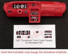 1987 Ford Thunderbird Turbo Coupe Gauge Faces For 124 Monogram Kits-please Read