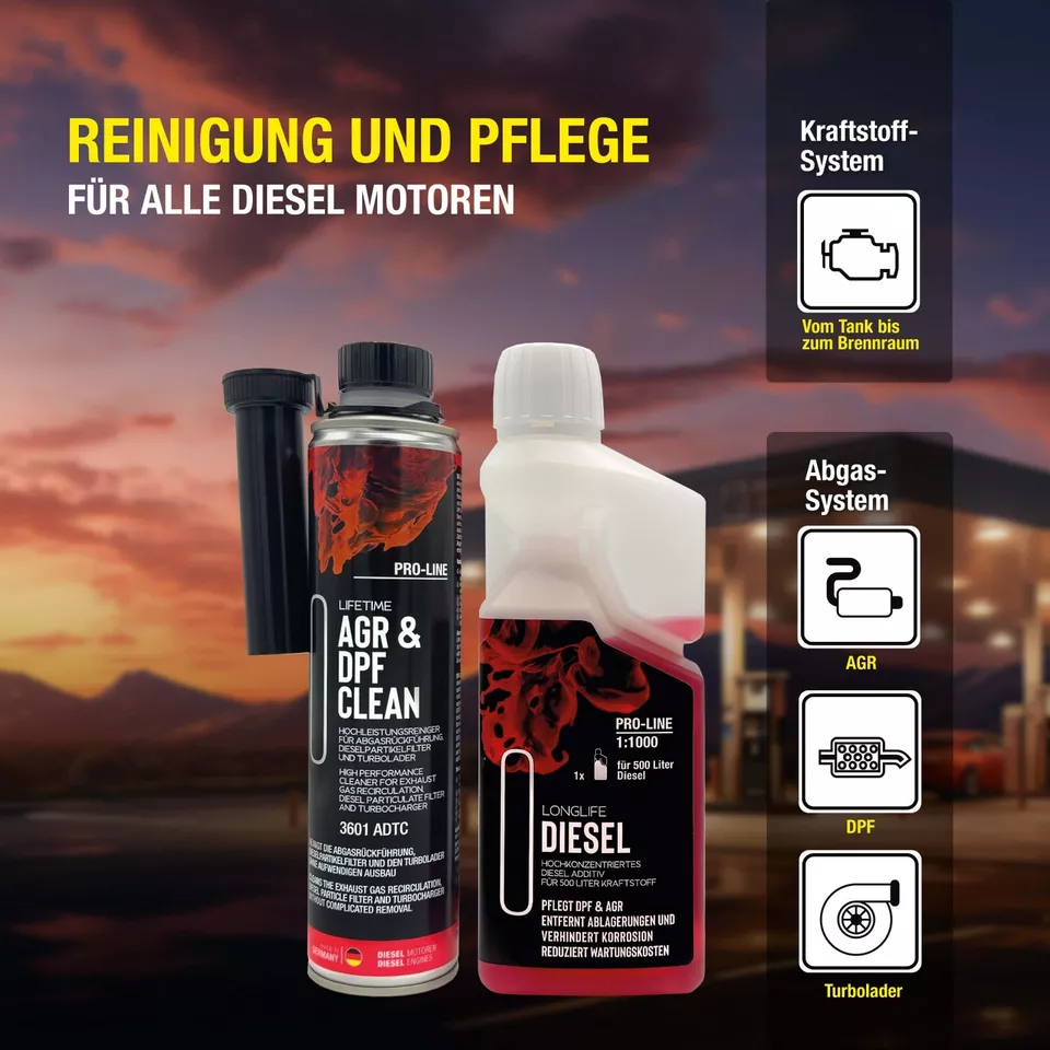 LIFETIME AGR & DPF Reinigungs-Kur für 11 Tanks | Diesel Additiv | 900ml - Bild 2 von 4