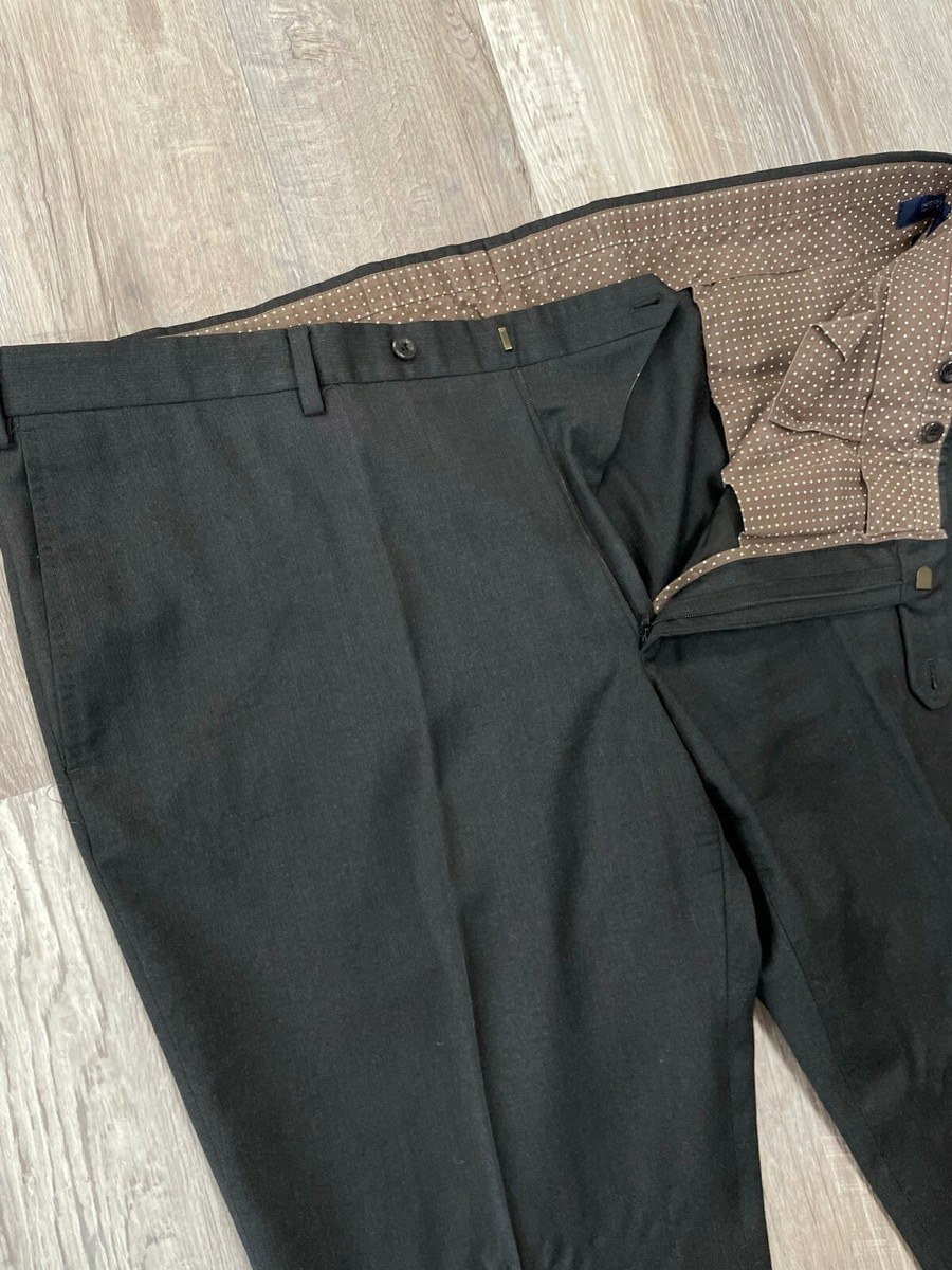 Incotex Solid Gray Wool Pants 45x31 Straight Fit BP | eBay
