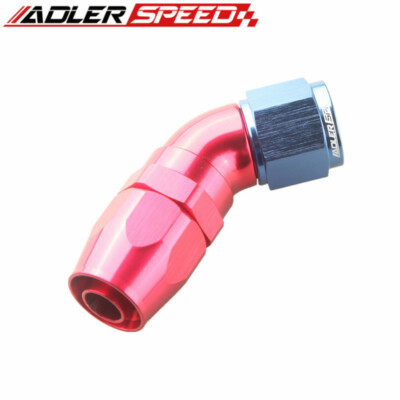 ADLERSPEED -10AN AN10 45 Degree Swivel Fuel Hose End Fitting Adapter Red/Blue US