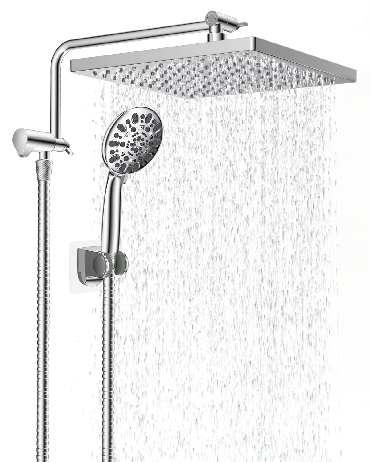 Metal Thickness Shower Head, 10'' High Pressure Rainfall Shower Head/Handheld...