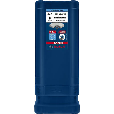 Bosch Professional Expert Hammerbohrer SDS-plus-7X, Ø 5mm, 30 Stück, Bohrer