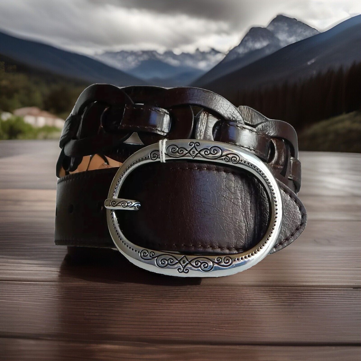 NWT BRIGHTON LEATHER BELTS Brighton Western Rain Dance Belt | Pinto Ranch main image 4