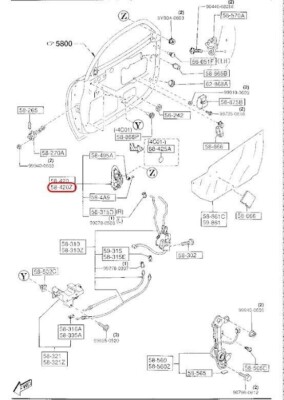 Genuine MAZDA OEM RX-7 FD3S Out Side Outer Door Handle Only Left