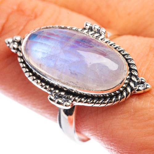 Rainbow Moonstone 925 Sterling Silver Ring Size 10 Ana Co R143239