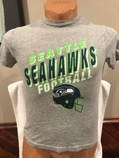 SWEET Seattle Seahawks Youth Sz Md 8 Grey Cotton T-Shirt, VERY NICE
