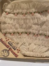 Vtg Diaper Cover Alexis Baby Girl Handi-Panti w/Lace  Rosebuds Size S