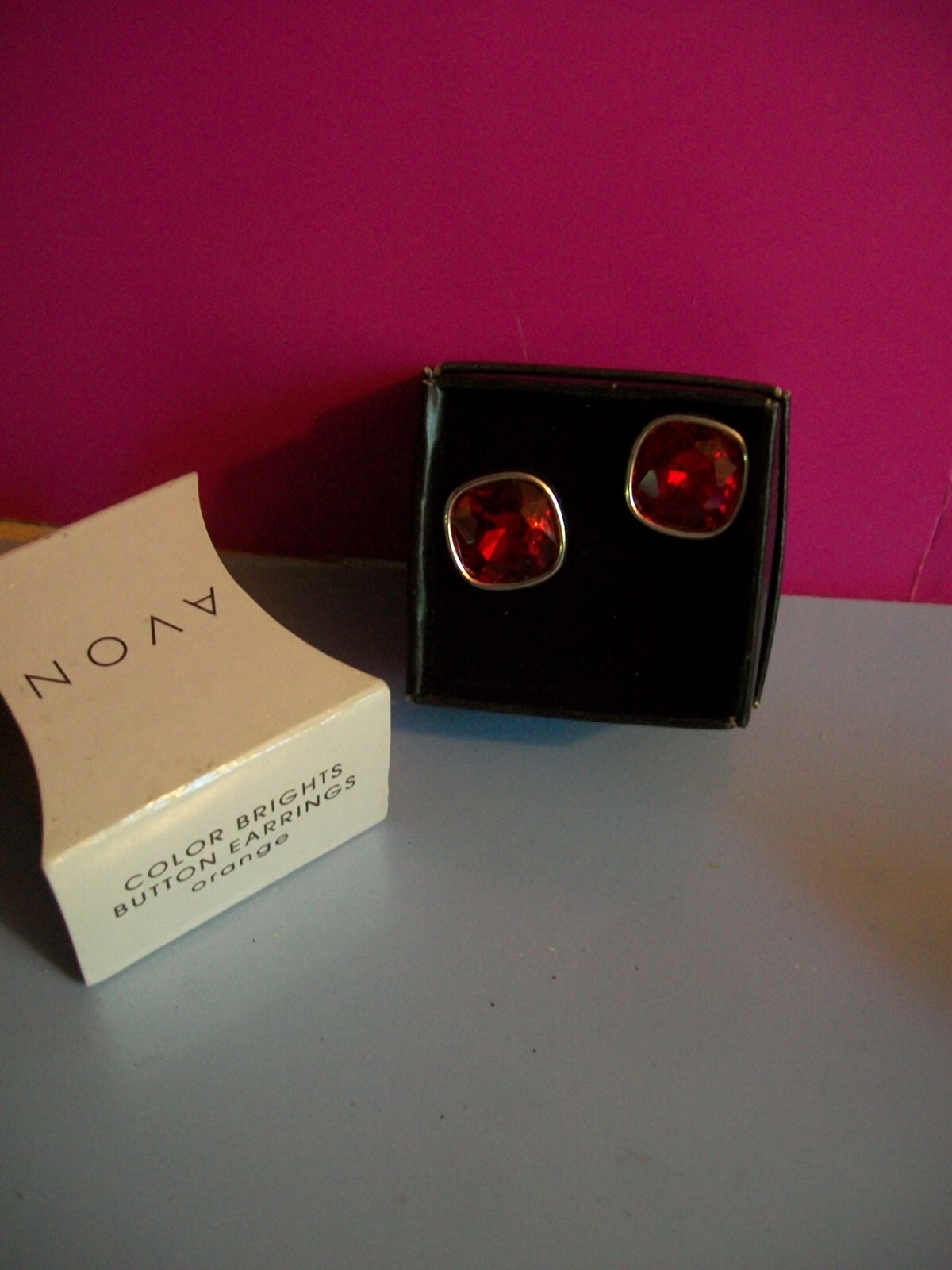 Avon ORANGE Pierced Earrings NIB eBay