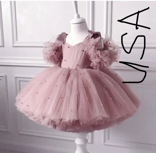 Toddler kid party flower girl princess wedding bridesmaid Christmas Gift Dress - 第 2/14 張圖片