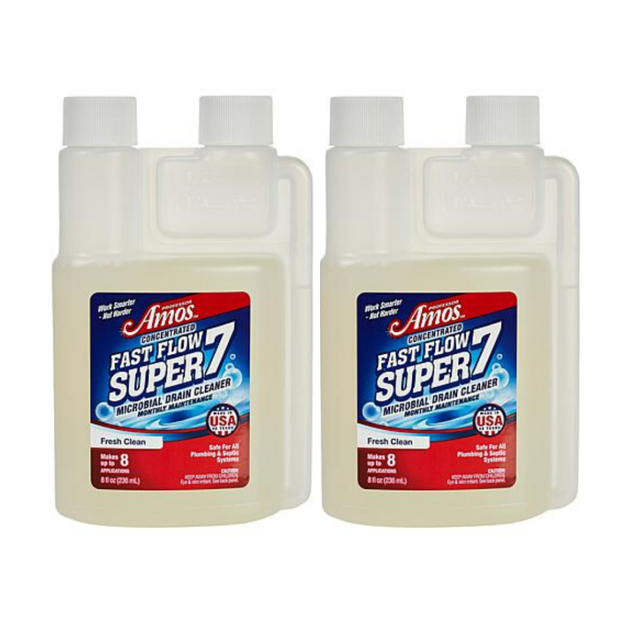 Professor Amos' Fast Flow Super 7 Microbial Natural Drain Cleaner 8 oz