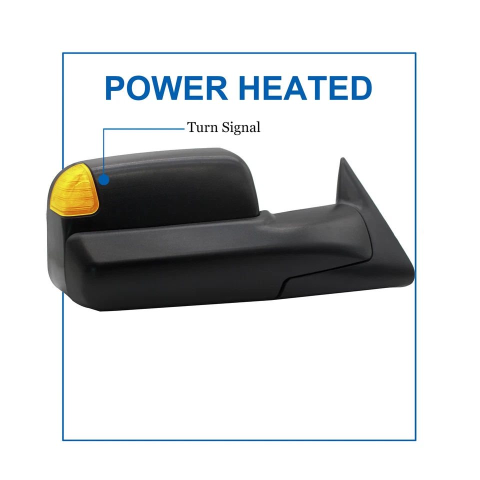 Espejos retrovisores de remolque para Dodge Ram 1500 2500 3500 1994-1997 intermitente eléctrico diestro derecho Foto 4 de 4