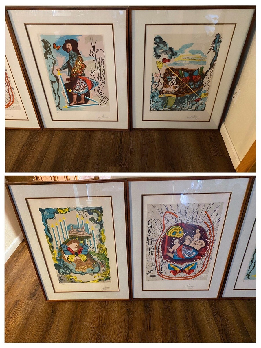 Salvador Dali 1976 Signed 90/250 Lithographs Papillons