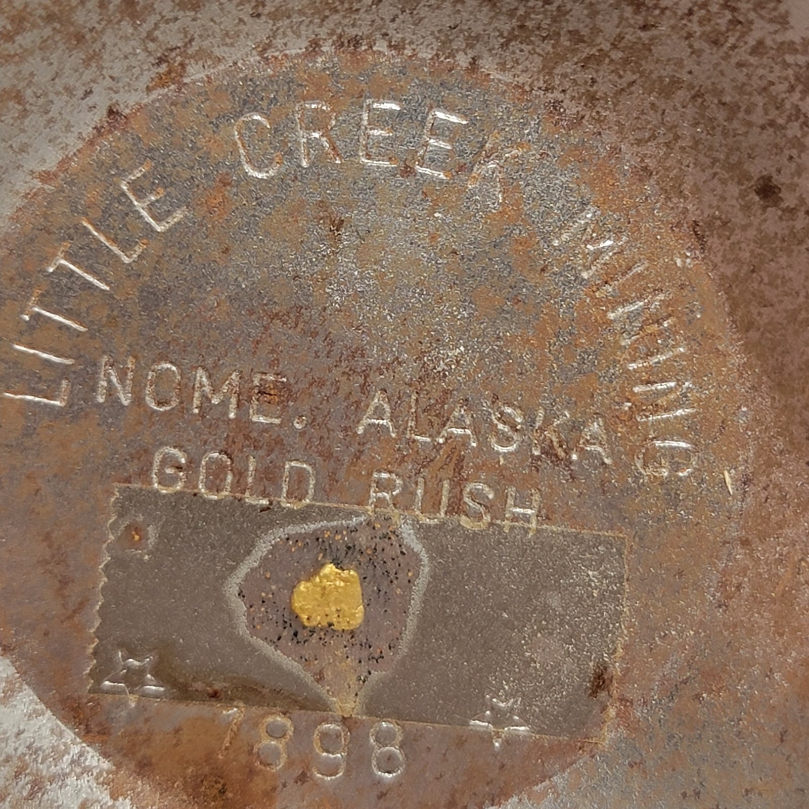 VINTAGE 3 1/8" LITTLE CREEK MINING NOME ALASKA GOLD RUSH 1898 MINI