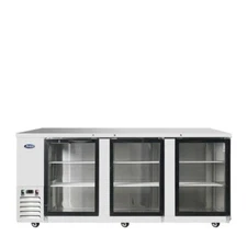 Atosa MBB90GGR, 2-GLASS Door 89" WIDE BACK BAR COOLER