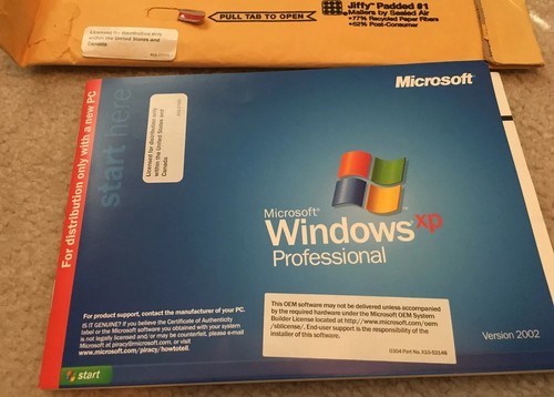 MICROSOFT WINDOWS XP PRO w/SP2 MEO metsyS redliuB - Picture 5 of 5