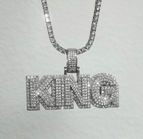 14k White Gold Plated Men's Customized 