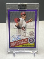 2020 Clearly Authentic 1985 Topps Baseball Purple Auto /10 Patrick Corbin