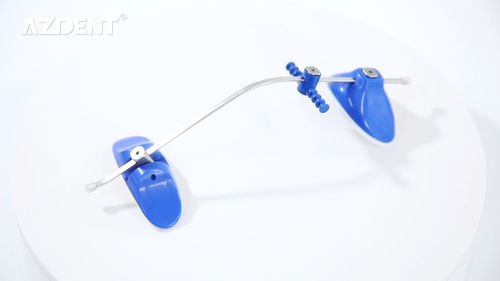 Dental Adjustable Orthodontic Forward Reverse Pull Headgear Single Pole Blue/Red - Video 1 of 1