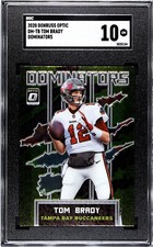 TOM BRADY 2020 DONRUSS OPTIC DOMINATORS DM-TB GRADED GEM MINT 10 