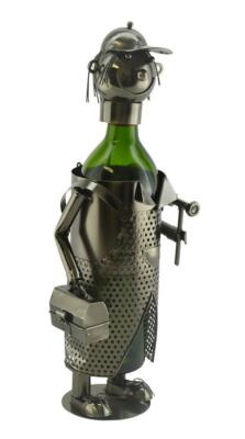 Chiropractor Wine Bottle Holder - Stainless Steel Humorous Bar Decor, Gift For Doctors & Wine Lovers - View #2