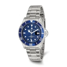 Mens Charles Hubert Stainless Steel Blue Dial Diver Watch