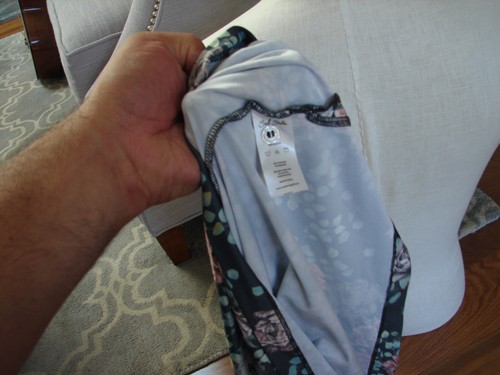 Bad Birdie Golf Polo Shirt Mens L Hawaiian Floral Stretch Performance Shirt - Picture 6 of 6