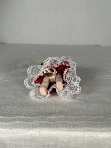 Antique Collectible Cameo Kids Porcelain Miniature Doll Christmas Ornament - Picture 3 of 3