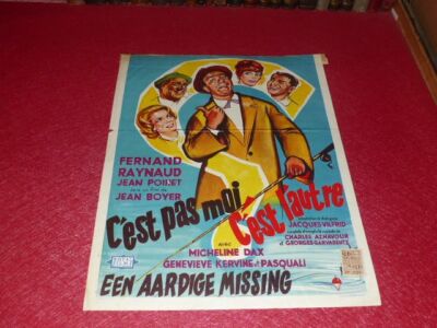 Belgian Original Movie Poster C'Est Pas Moi C'Est L'Autre Fernand Raynaud 1962