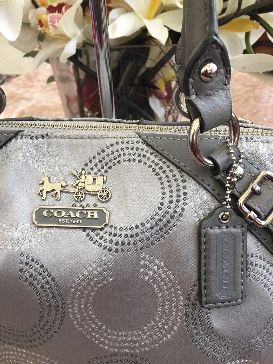 Coach 15935 Madison Grey Sophia OP Dotted Art Convertible Satchel