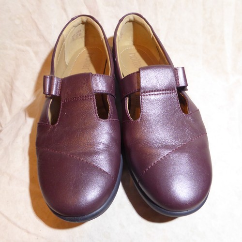 🩰 Hotter T-Strap Comfort Mary Janes 9.5 M Burgundy Red Leather; UK Brand; Nice! - Picture 16 of 16