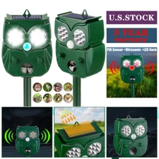 2025 Solar Ultrasonic Animal Repellent Dog Skunk Deer Raccoon For Garden Yard