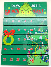 Dr. Seuss NEW The GRINCH Countdown Calendar - MDF Perpetual Calendar Wall Decor