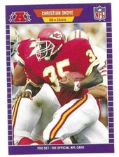 CHRISTIAN OKOYE 1989 PRO SET CARD NEAR MINT+ CONDITION