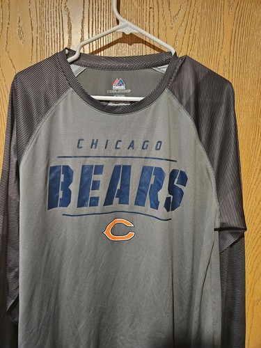 Camicia Majestic Cool Base Chicago Bears uomo taglia XL atletica manica lunga - Foto 3 di 5