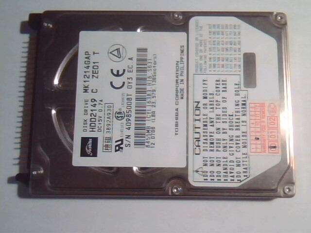 2.5 Hard Drive IDE Toshiba MK1214GAP HDD2149 C ZE01 T 8455MB | eBay
