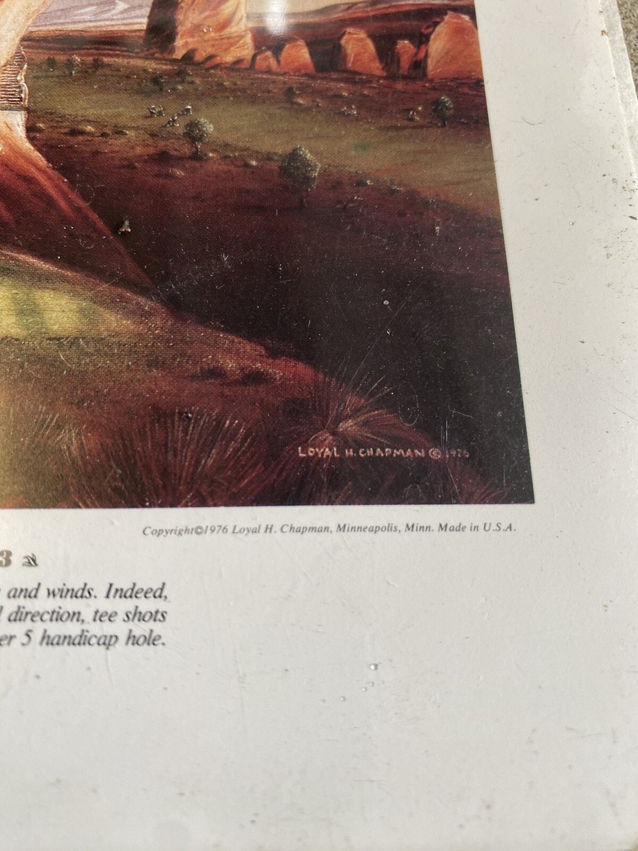 LOYAL H. CHAPMAN　究極のゴルフコース　17番　リトグラフ Loyal H Chapman Prints Lot Of 2 No. 13 No. 7 Infamous 18