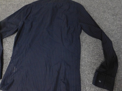 J lindeberg Mens Shirt Medium blue striped tailoring button down - Picture 10 of 14