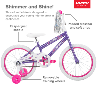 New Huffy18 In. Sea Star Kids Bike for Girls Ages 4 and Up Child Metallic  Purple | eBay