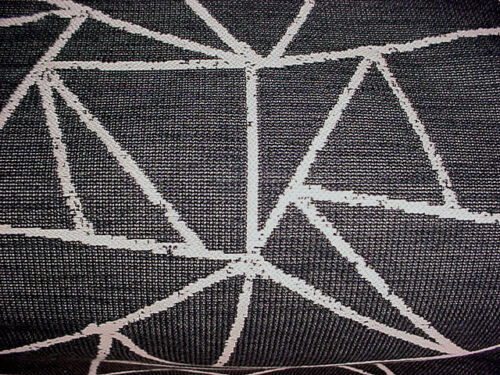 2Y KRAVET 35001 ONYX BLACK SANDSTONE GEOMETRIC PLAIN WEAVE UPHOLSTERY FABRIC - Picture 3 of 4