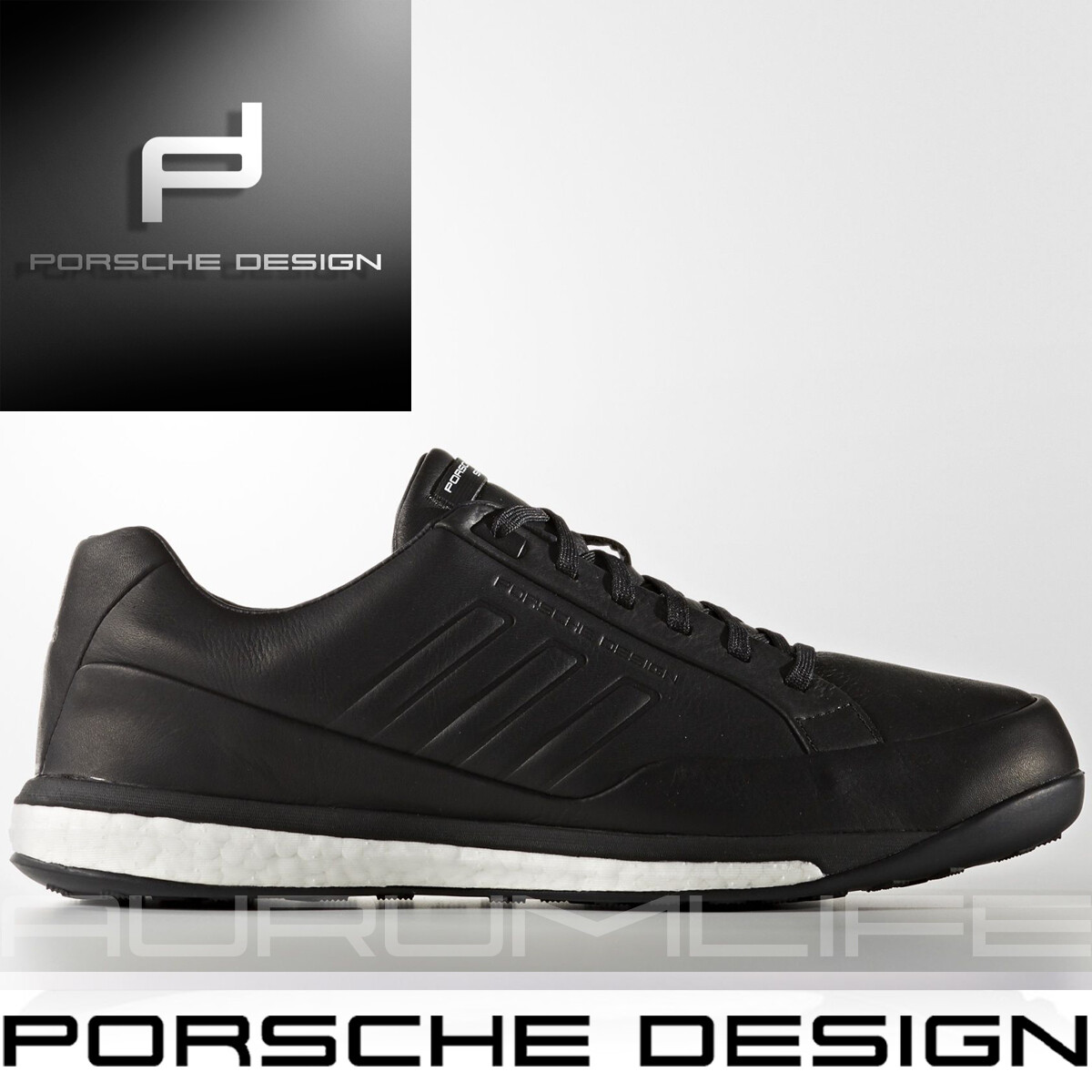 black adidas leather