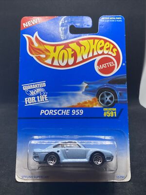 1995 Hot Wheels Powder Blue Porsche 959 w/5SP Wheels Collector