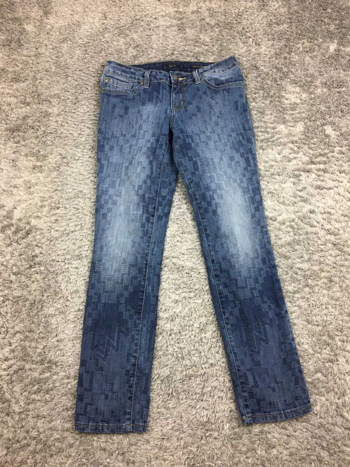 Женские джинсы Jessica Simpson Forever с заниженной талией размер 28 синий темный узор - Изображение 3 из 4