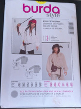 Burda Style Pattern 7332 Mens Costume: Pirate or Medieval Peasant Shirt Sz 38-48