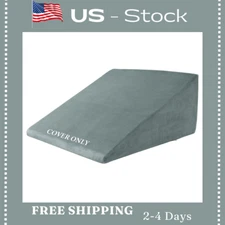 Velvet Bed Wedge Pillow Cover, Super Soft Fleece Machine Washable Pillowcase