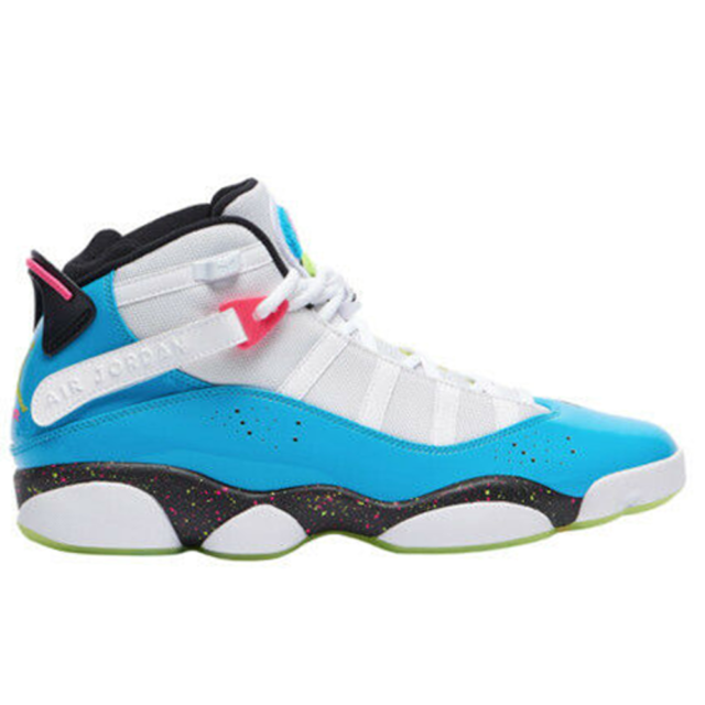 blue pink and green jordans