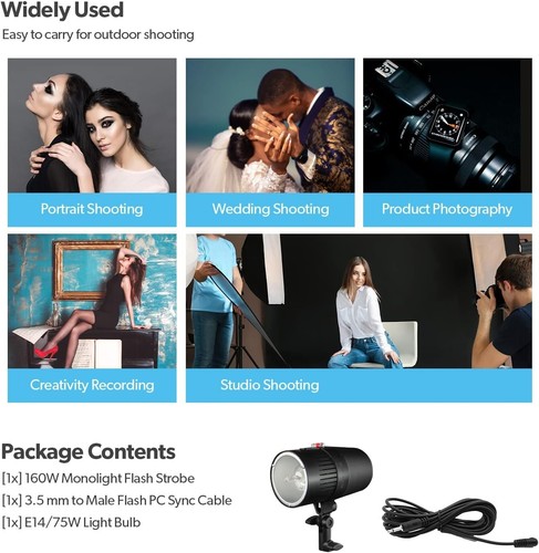 Professional 160W Photo Monolight Flash Strobe Light for Stunning Photography - Picture 8 of 8
