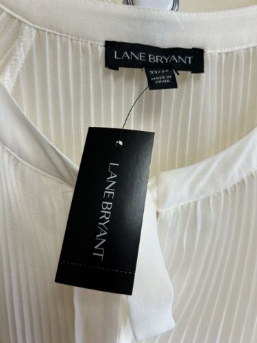 Lane Bryant Bluse Top Gr. 22/24 halbtransparent Plissee Fee Cottagecore NEU - Bild 4 von 6